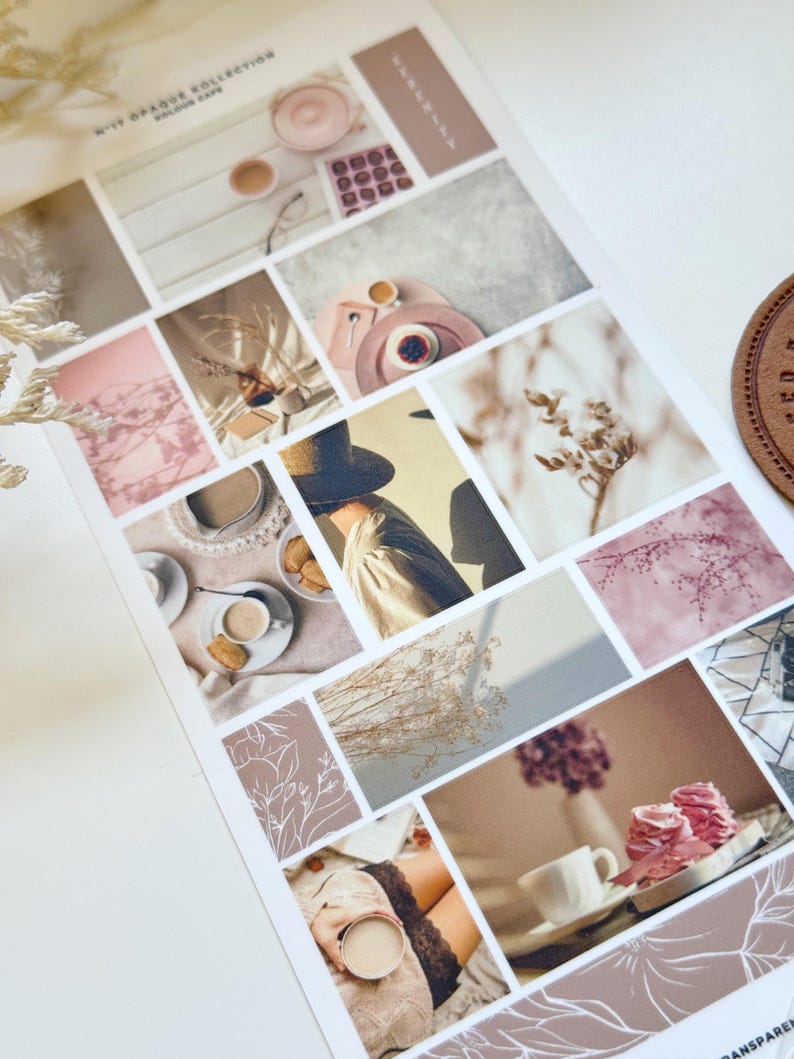 Pink Aesthetic Cafe | OPK 17 | Journal and Planner Sticker Sheets ...