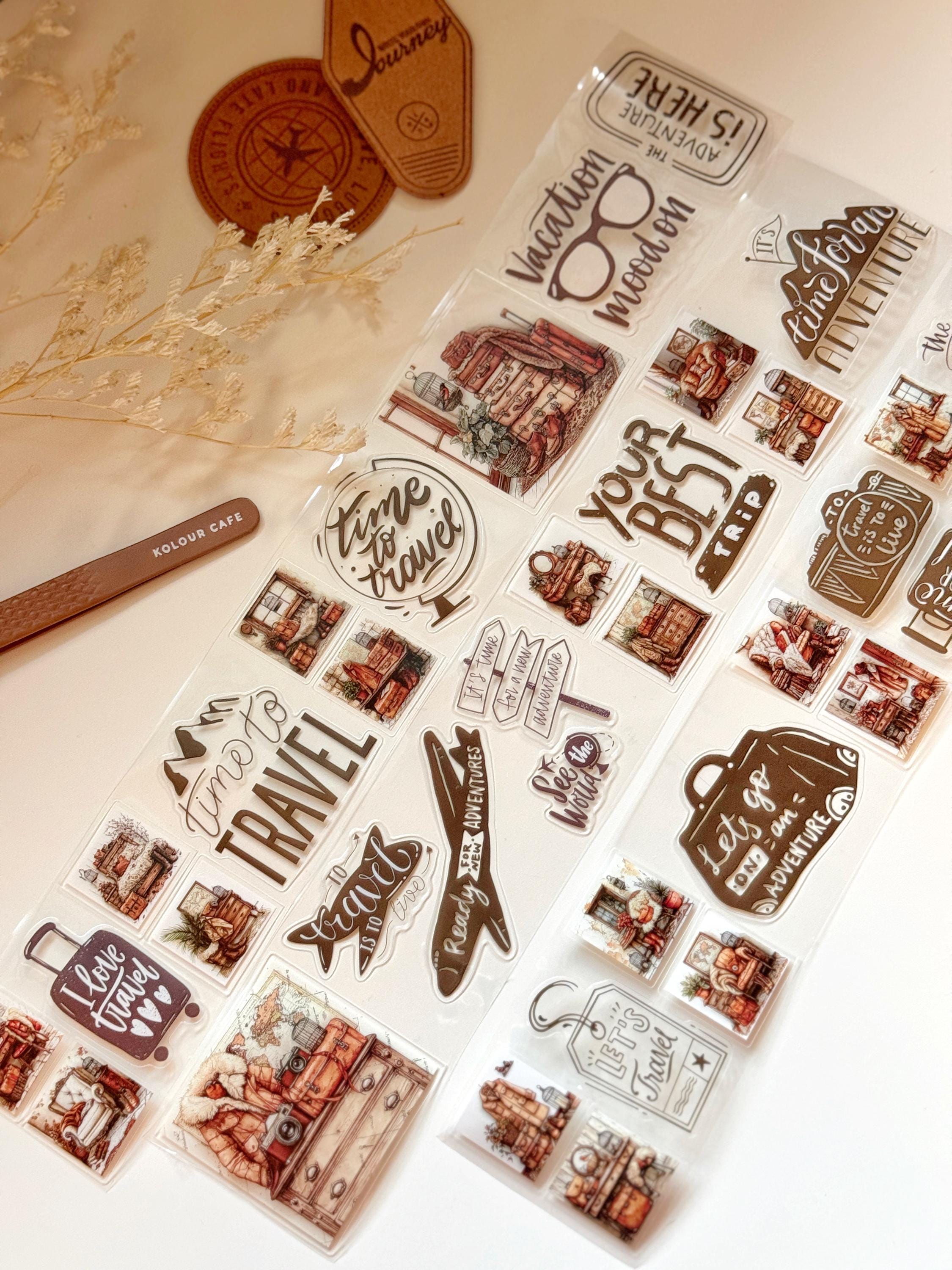30 Adesivi Timbri Per Passaporto – Viaggio Mondo, Scrapbooking E Journaling