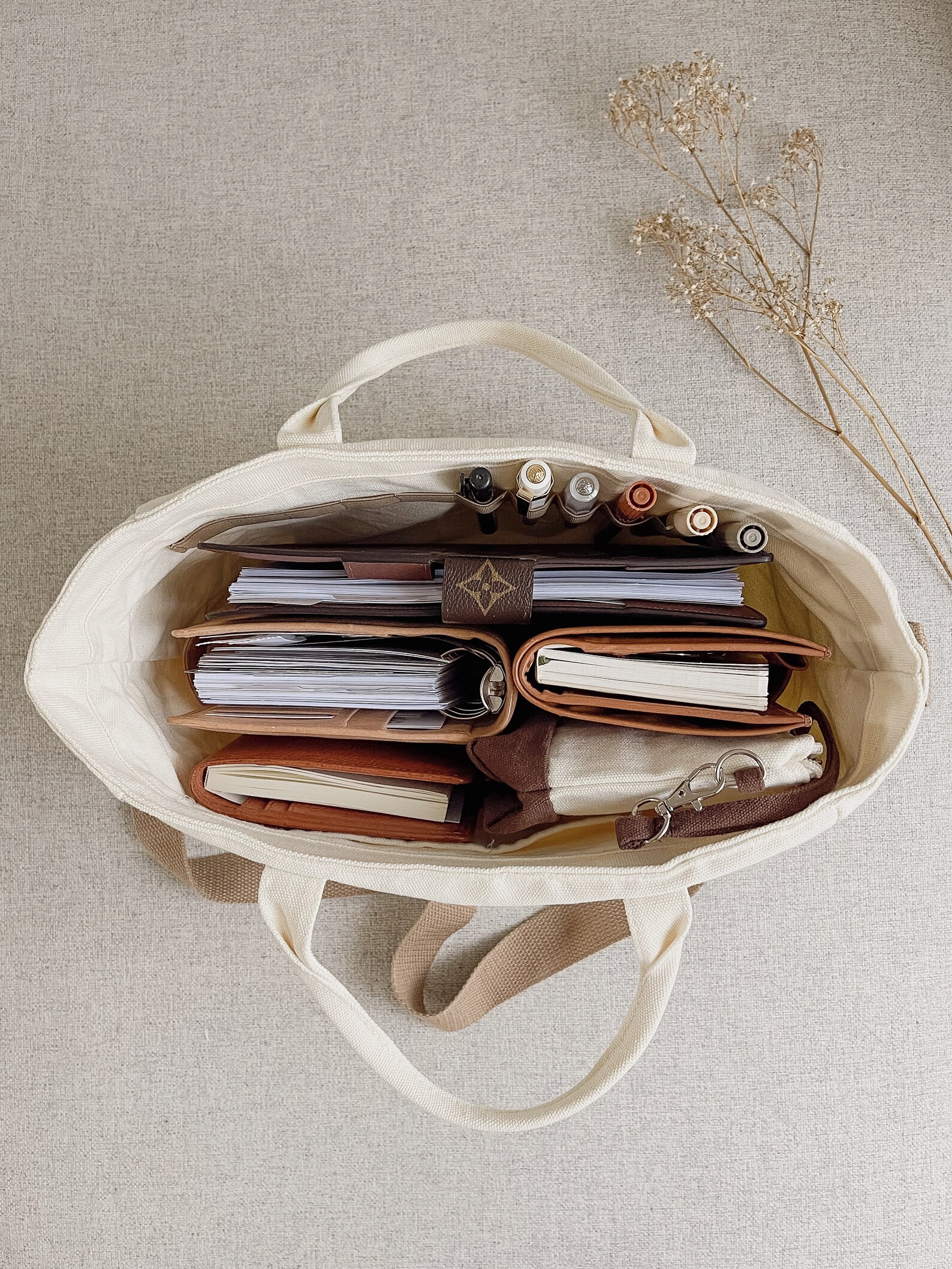 Planner Tote Bag Canvas Tote Bag Minimalist Kolour Kaddy Etsy