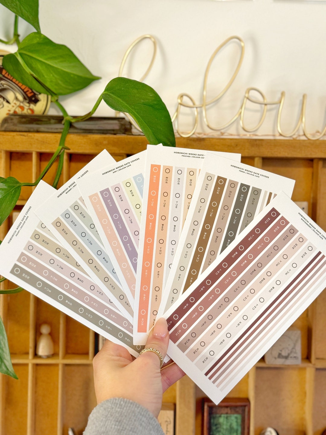 Hobonichi Weeks Date Covers | Premimum Matte Vinyl Section Dividers for ...