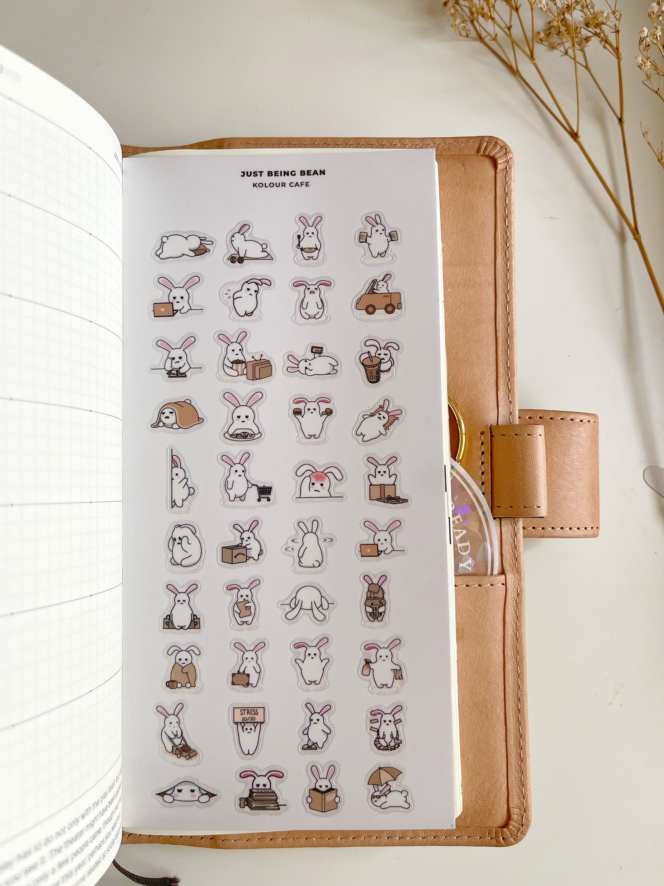 Bean Plot Sticker Bean Character Sticker Sampler Sheets | Set 01 02 03 | Cute Character ...
