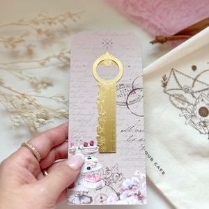 Brass Ruler and Bookmark | Gold Bookmark Washi Cutter and Ruler for Planners and Journals | Treatbox 2nd Edition Ala Carte | Floral
