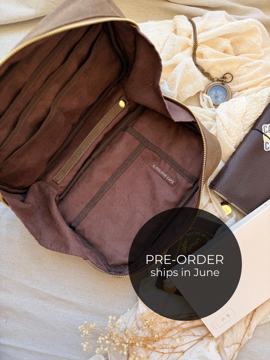 Sako Organizer TN Pouch Faux Nubuck | Zipped Pencil Case