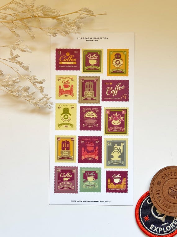 超レア　郵便配達透かしなし（1/3）　銭単位切手 コーヒー郵便切手 | OPK 18 | ジャーナルとプランナー用ステッカー