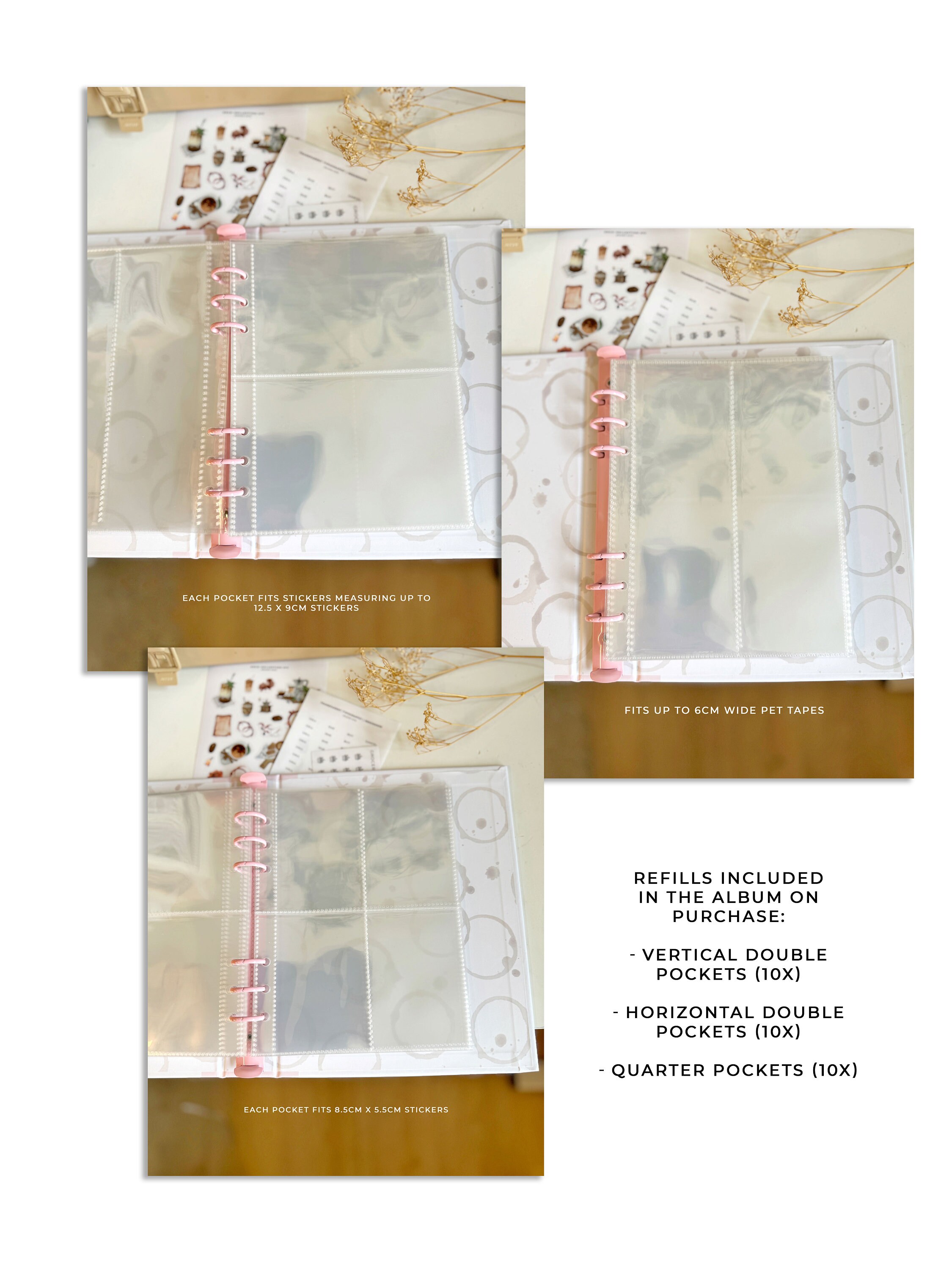 Sticker Stack Refils Sticker Album Binder | A5 Sticker Storage | 30 Pocket Refills | Sticker ...