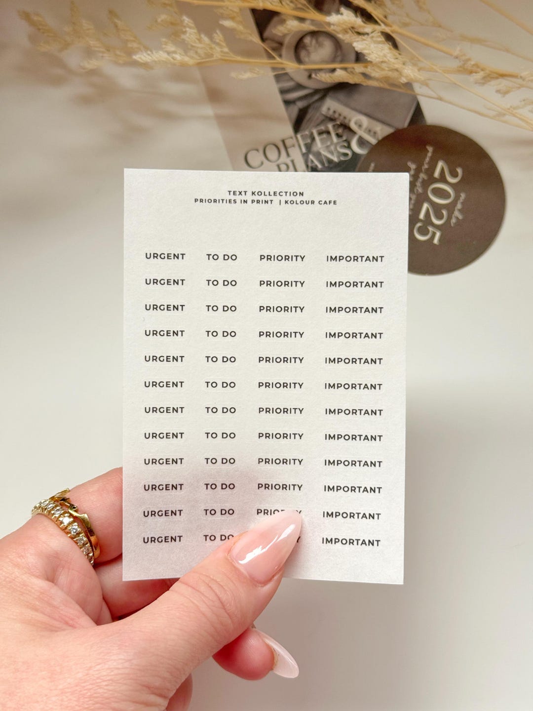 Functional Planner Stickers | Transparent | Priorities | Clear Stickers ...