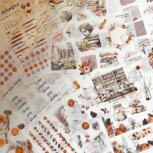 Extras* Folierter Monatsplaner Abo Kit | November Briefpapier-Kit | Transparent Matte Deko-Sticker | Planer Dashboard