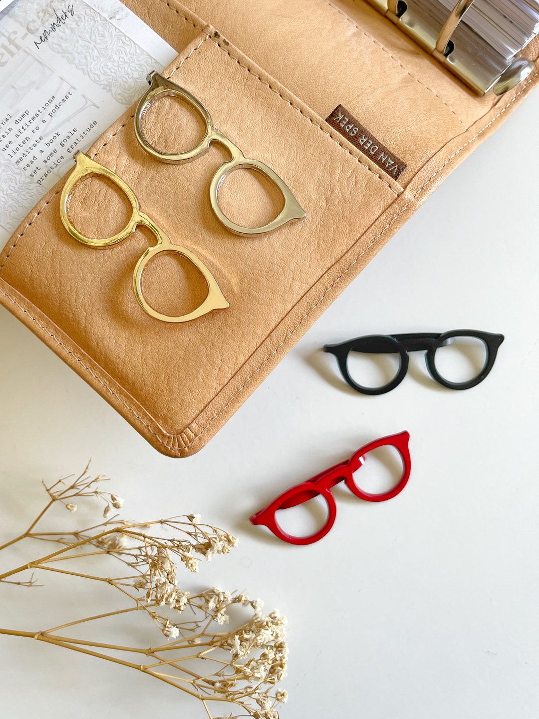 4 PCS Glasses Clip, Multicolor Metal Glasses Paperclips For Planners