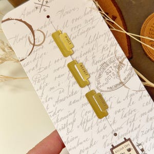 Conjunto de abas de latão | Divisores de abas para agendas ESSENTIALS l Porta-páginas dourado para agendas e diários | Marcador de página de latão | Porta-páginas