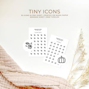 Minipictogramstickers - herfstbladeren | Pompoen | Herfst | Minimalistische plannerpictogrammen | Mat | A5 Pocket Personal A6 B6 FCC Hobonichi Stalogy | VK: