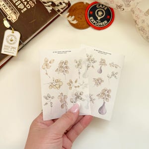 Stickers pour agenda | Stickers aquarelle florale | FTA DK185 186 l Décoration Washi minimaliste simple pour agendas et journaux | Royaume-Uni