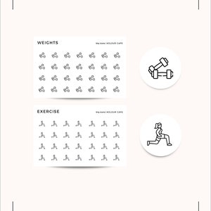 Chore stamps, fitness planner stamps, Planner sets, agenda cling stamps,  icon stamps, Bullet journal stamps, Clear planner stamps
