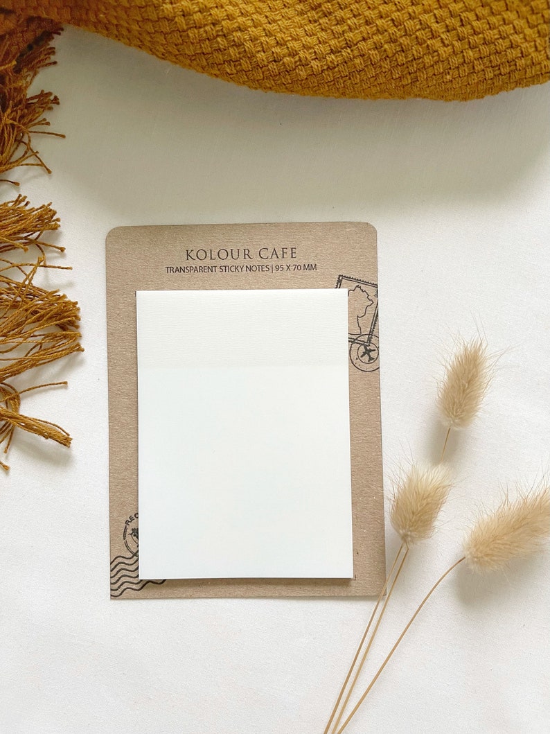 Transparent Matte Sticky Notes Plastic Clear Sticky Notes Etsy UK