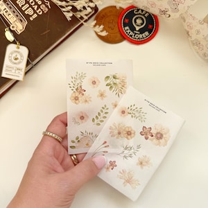 Plannerstickers | Bloemen aquarelstickers | FTA N175 176 l Simple Washi minimalistische decoratieve stickers voor planners en tijdschriften | VK: