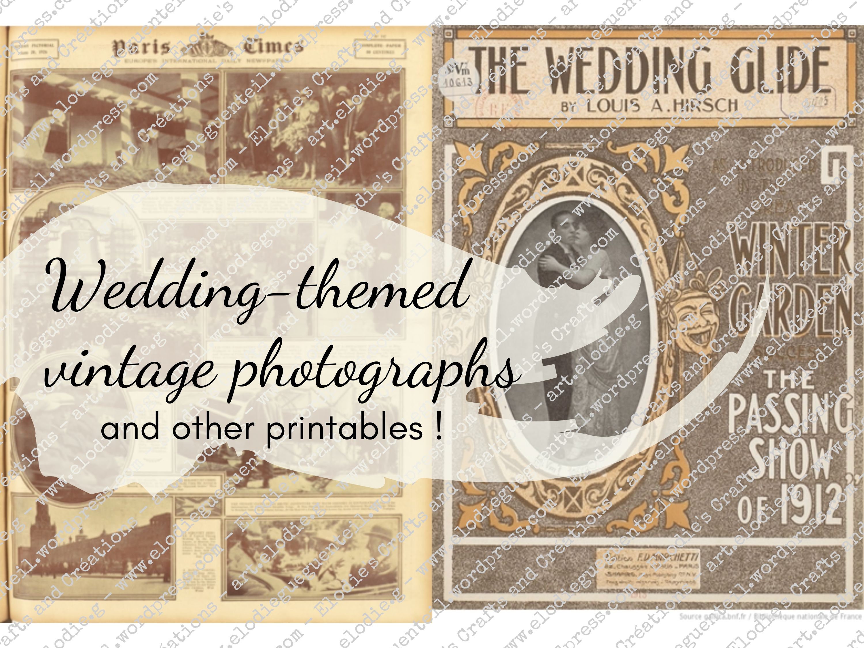 10 Pages of Wedding-themed Vintage Photographs and Images Printable ...
