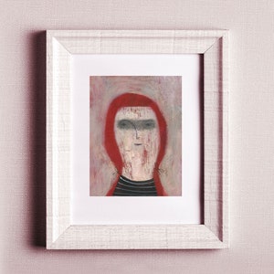 Susy, original artwork, acrylic illustration, tiny female portrait image 1