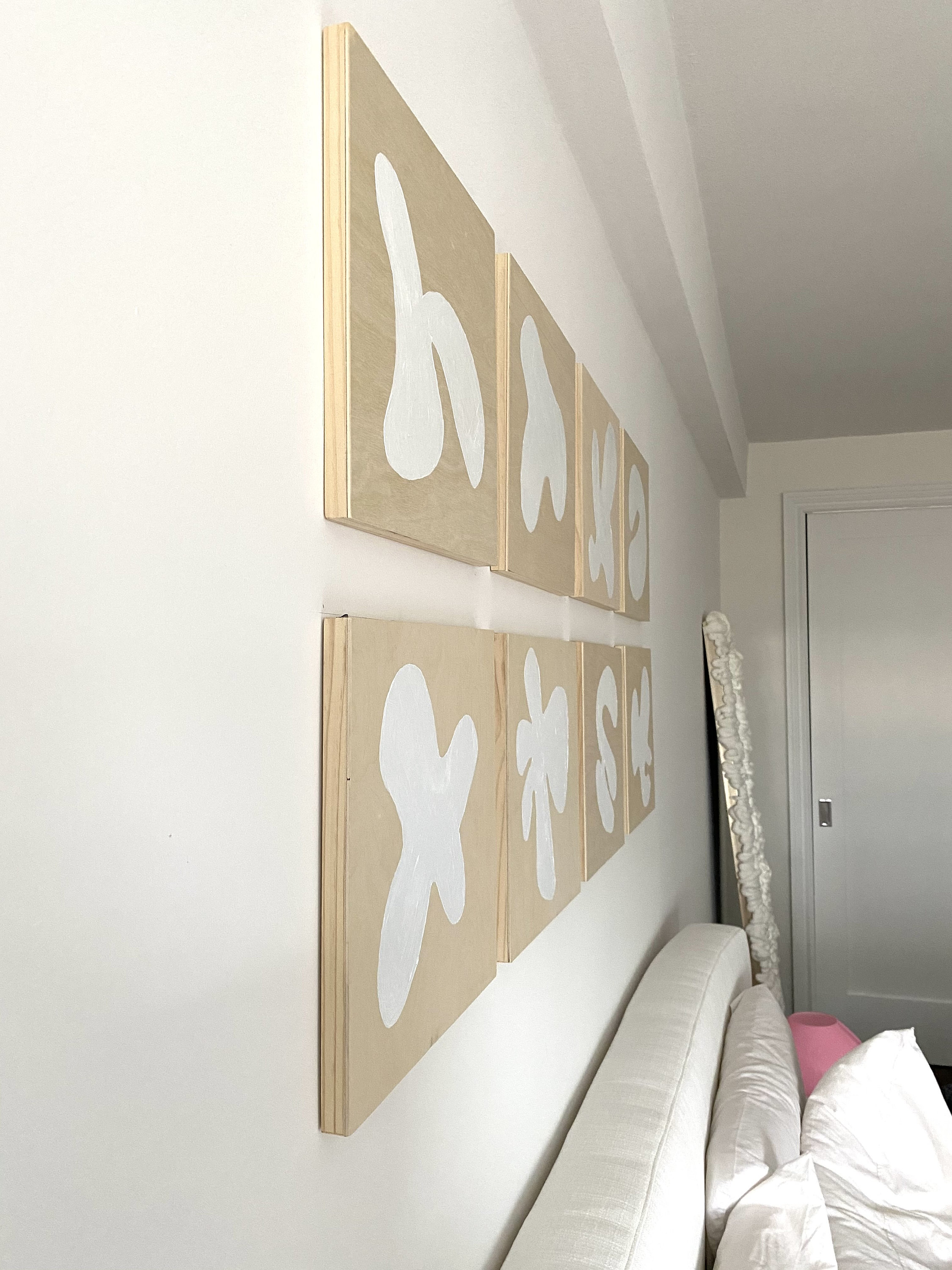 Acrylic on wood set of 8 Etsy