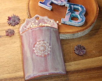 Ceramic Wall Flower Pot / Ceramic Wall Hanging Flower Pot / Handmade / Pink | ArtistPauline