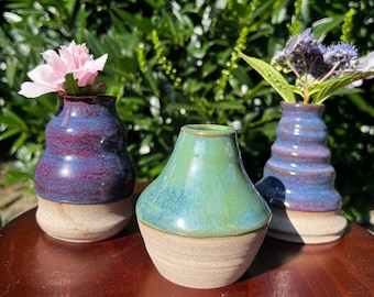 Pottery small vases / ceramic vases / hand-potted | ArtistPauline