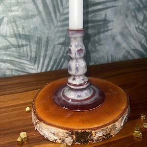 Ceramic candle holder for taper candles / Hand-made candle holder / Taper candle holder | ArtistPauline
