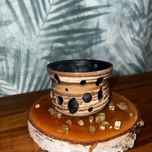 Ceramic lantern nature / Hand-made tealight / Living and decoration / Handmade ceramics | ArtistPauline