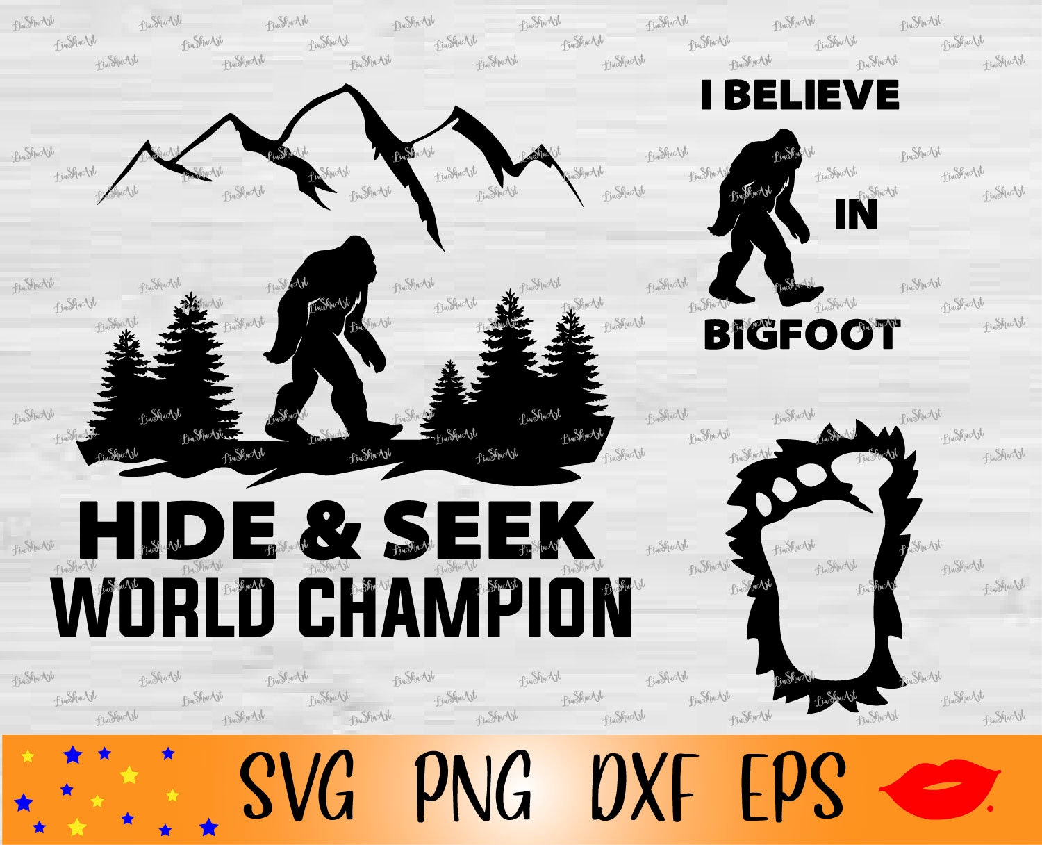 Bigfoot Bundle Svg-bigfoot Png-yeti-sasquatch-bigfoot World - Etsy