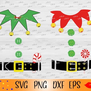 Christmas Elf Costume (svg, png, dxf, eps) (Digital Download)