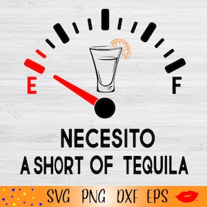 Een tekort aan tequila SVG-ik heb tequila nodig svg-grappig drinkshirt teken-digitaal ontwerp voor Cricut-bestanden voor de Silhouette Cameo-vector