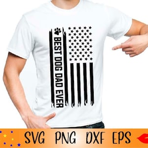 BESTE hond papa ooit vlag SVG-Vaderdag SVG-beste papa ooit PNG voor tuimelaar-hond papa SVG-PNG-DXF-EPS-bestand voor Cricut-bestanden voor de Silhouette Cameo