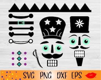 Nutcracker tumbler elements SVG-Nutcracker png-nutcracker face digital design-Nutcracker cut file for Silhouette Cameo