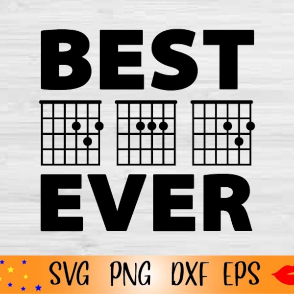 Best Guitar Dad Ever svg-Guitar Chords Tumbler DIY iron on-Fathers Day PNG files-Music Dad png-sublimation cut files for cricut-Guitar sign