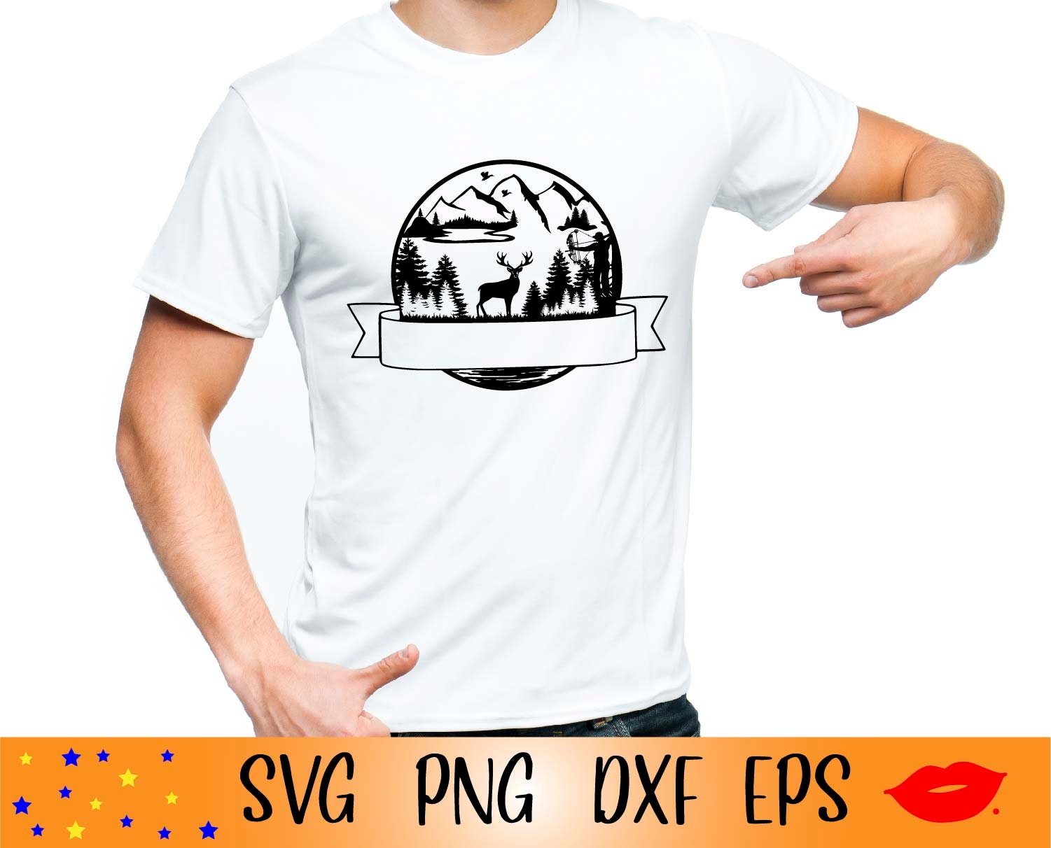 Deer Hunting Monogram Svgforest Deer Monogram Svgbuck Png Etsy