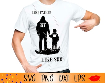 Liksom far, så son SVG-klippfiler, pappaskjorta PNG (digital nedladdning)