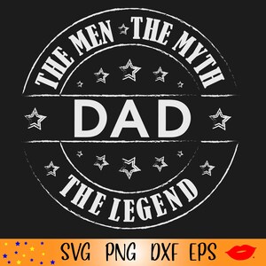 De man de mythe de legende split monogram svg-BONUS DAD PNG-vaderdag svg-dad labels-Dad Blank dxf-stiefvader sjabloon Svg-digitale download