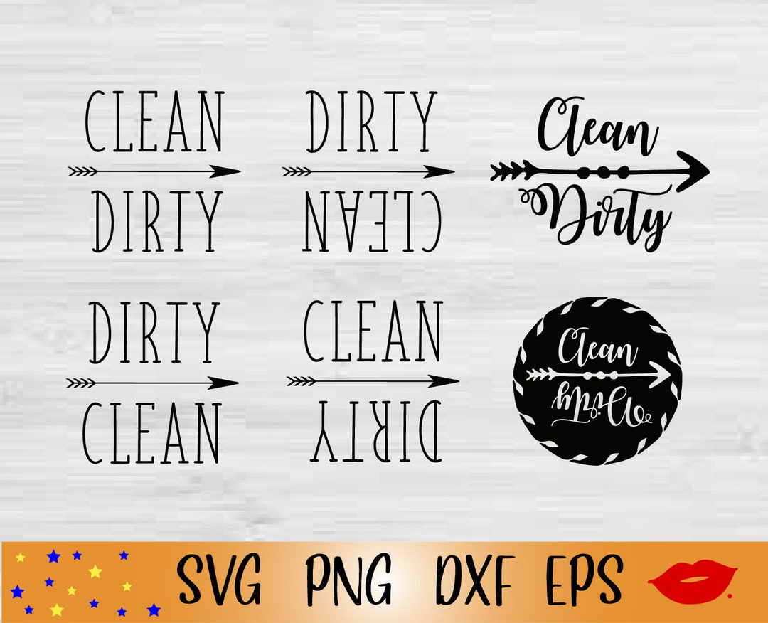 Clean Dirty Svgdishwasher Svg Filesdirty Clean Pngsvg Eps Dxf