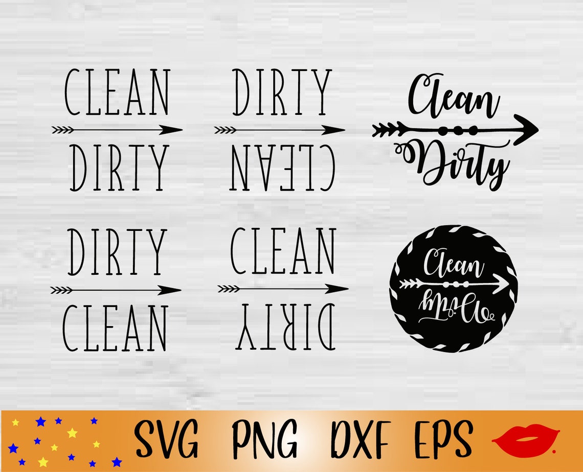Clean Dirty Svgdishwasher Svg Filesdirty Clean Etsy