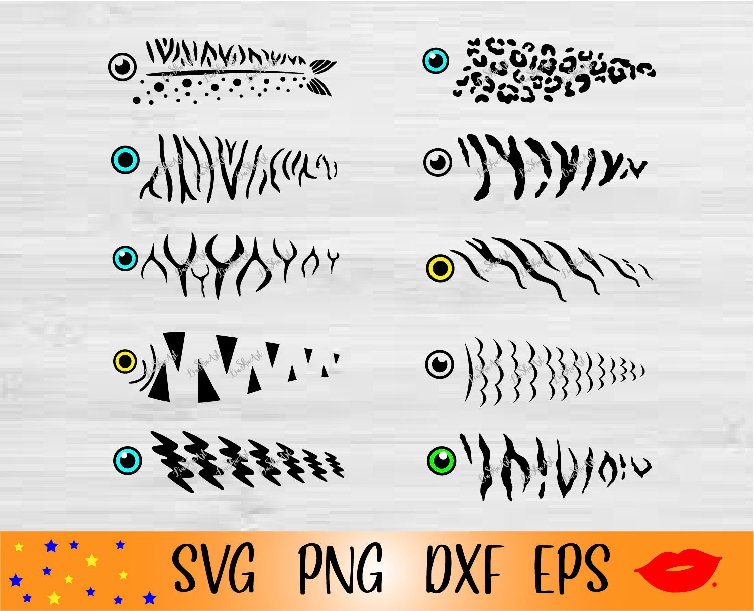 Fish Eyes Svg 