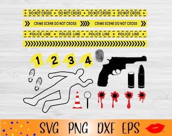 Police Tape SVG | Crime Scene, Mystery Detective Party (Digital Download)
