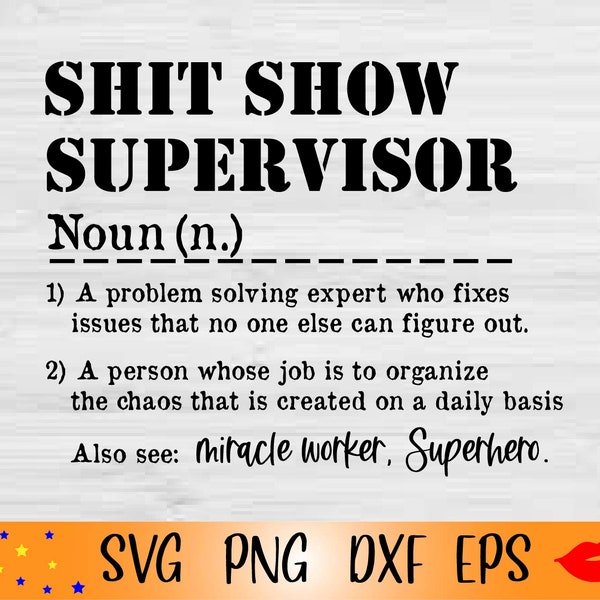 Boss gift svg file-Shit show supervisor svg-Boss DIY for tumbler PNG-Funny Boss svg file for cup-Sublimation Design-miracle worker-dxf-eps