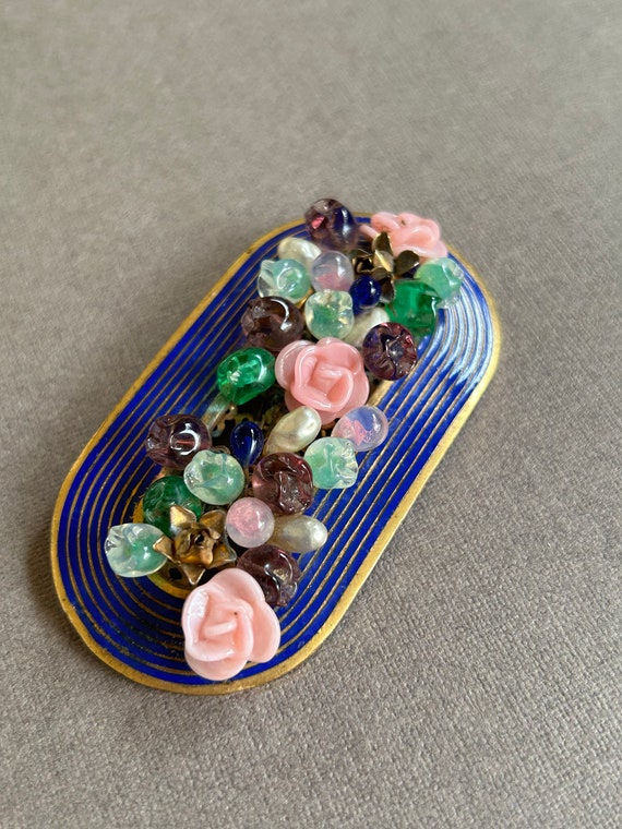Broche Vintage Louis Rousselet Perles De Verre Nacrées – Bijou Ancien à Porter