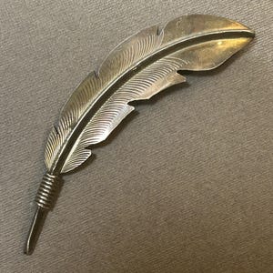 Vintage Sterling Silber Federbrosche – Südwestlicher Stil