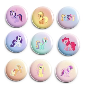 Ponies 1&quot; Button OR Magnet