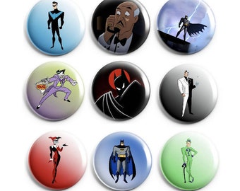 Cartoon Bat 1" Buttons OR Magnets