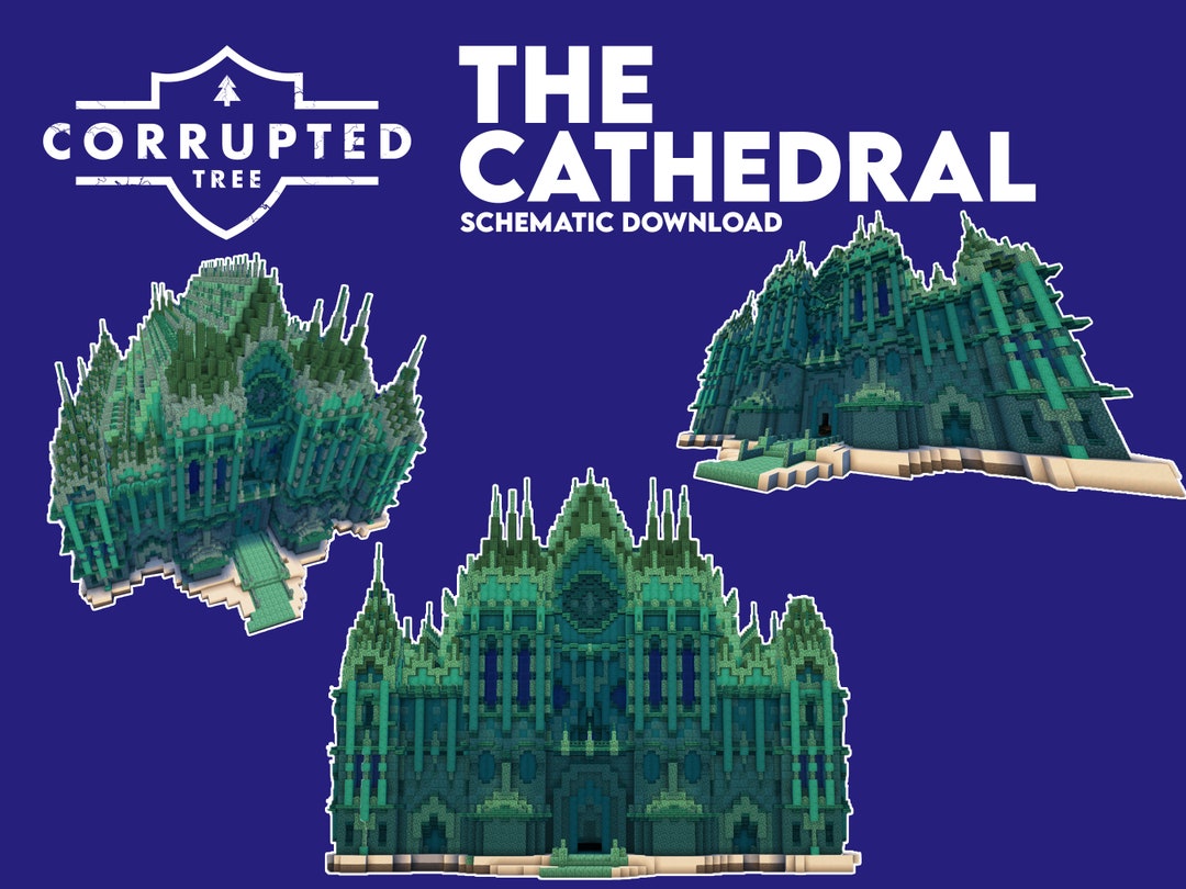 Minecraft Cathedral Schematic – Gothic Minecraft Maps with Downloadable ...