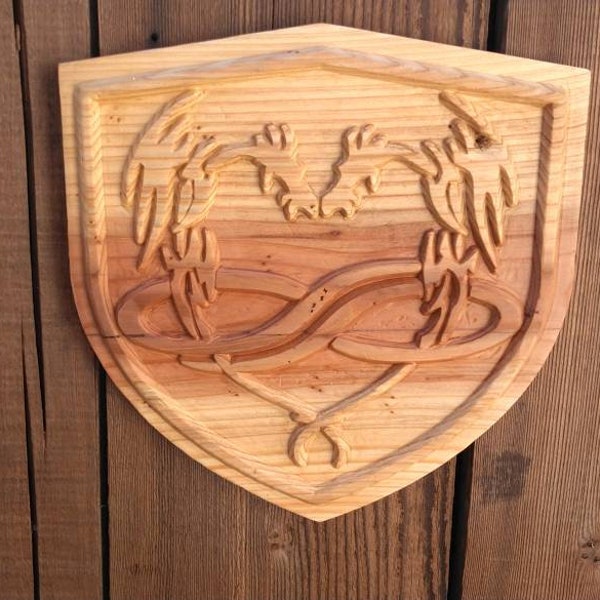 Unity dragons, Infinity love, dragons sign, Infinity wood sign, Wall decor, wood carved and oiled