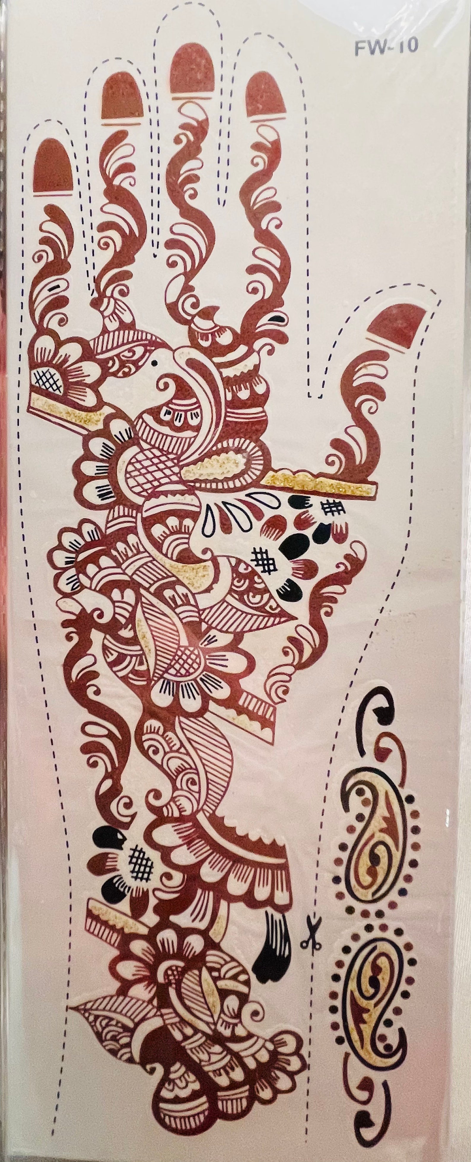 Temporary Henna Tattoo Pack of 5 Etsy