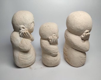 Set of Mini jizo buddha