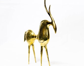 Escultura de bronce Goden Fairy Deer, amante de los animales, regalo del día de la madre, ciervo mágico, arte animal de bronce