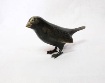 Sclupture Sparrow Bird, amante de los animales, regalo del día de la madre, arte animal de bronce