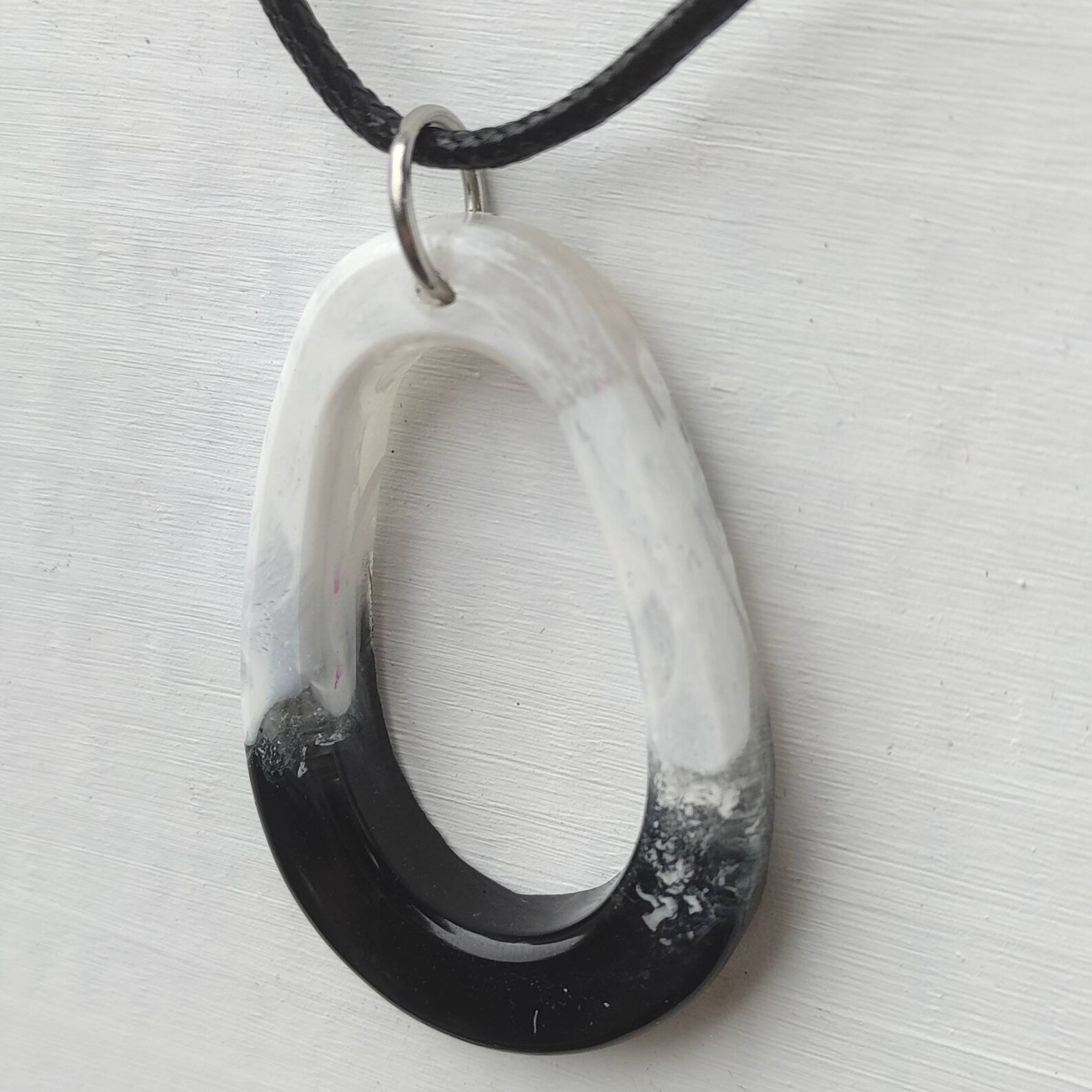 Black and white pendant necklace Etsy